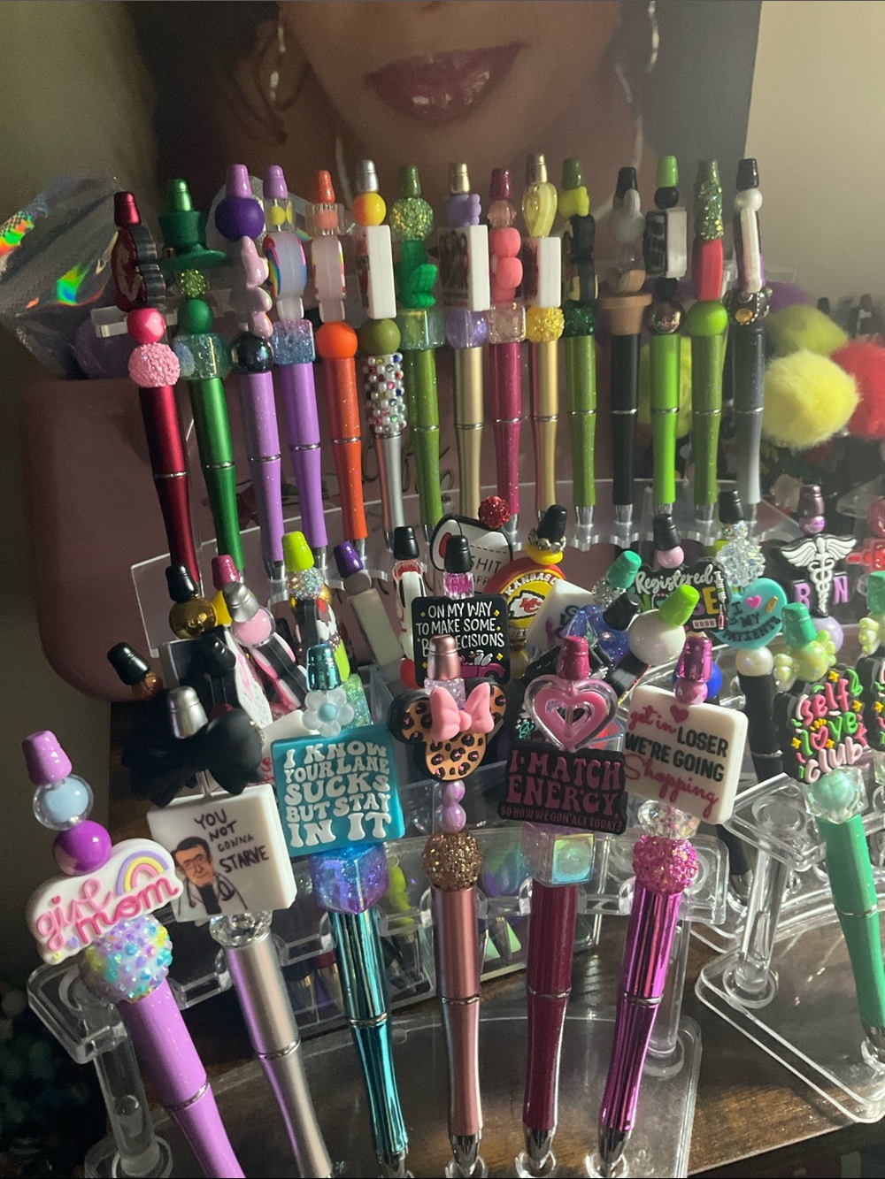 Fun Quote Pens with Colorful Charms - Picture 15 of 16